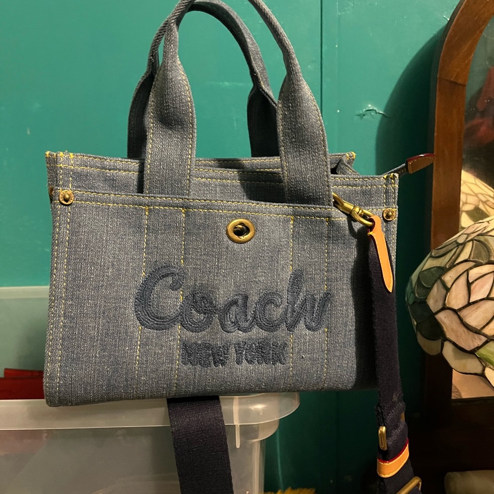 Coach Denim Blue Tote Bag